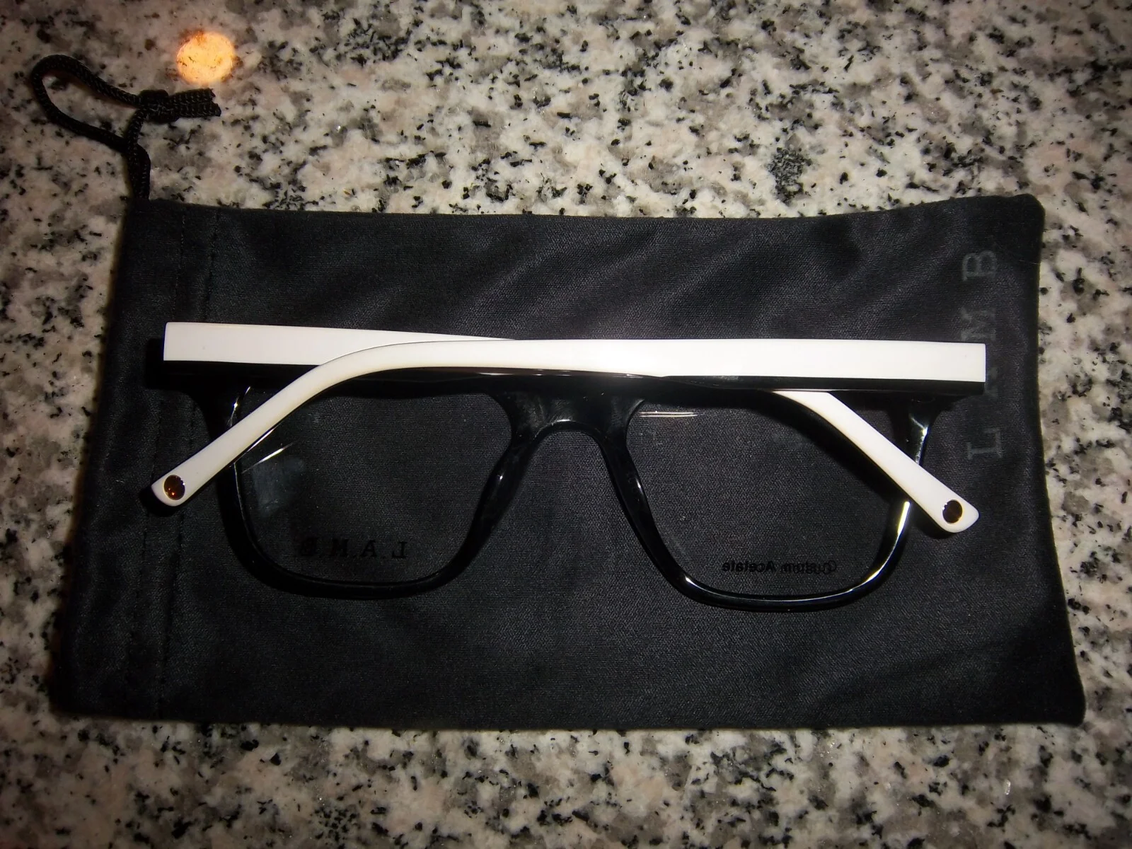 WOMENS L.A.M.B. BLACK/WHITE EYEGLASS FRAMES - NEW 3