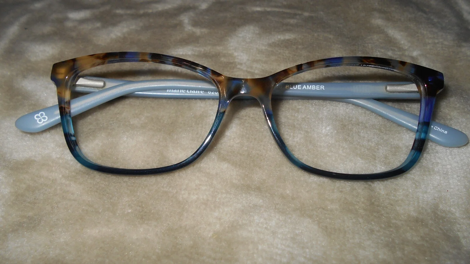 WOMENS MARIE CLAIRE BLUE TORT EYEGLASS FRAME