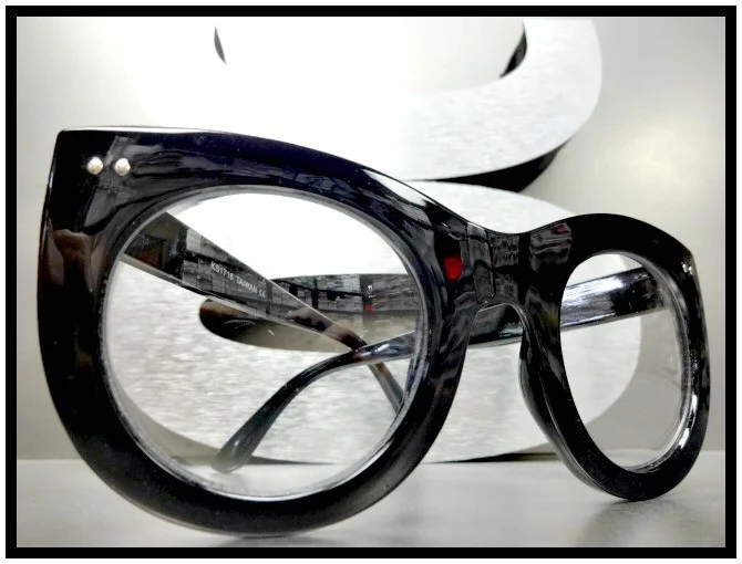 Womens Oversized Retro Clear Lens EYE GLASSES Large Rose Gold Heart Shaped Frame 2