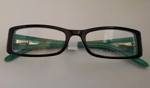 Womens Rampage R100 Brown Green Full Rim Rectangle Eyeglasses 51-16-135