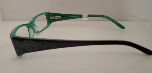 Womens Rampage R100 Brown Green Full Rim Rectangle Eyeglasses 51-16-135 3