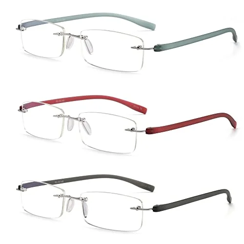 Womens Rimless Eyeglasses Frames V 314 Purple 52[]19-135 3