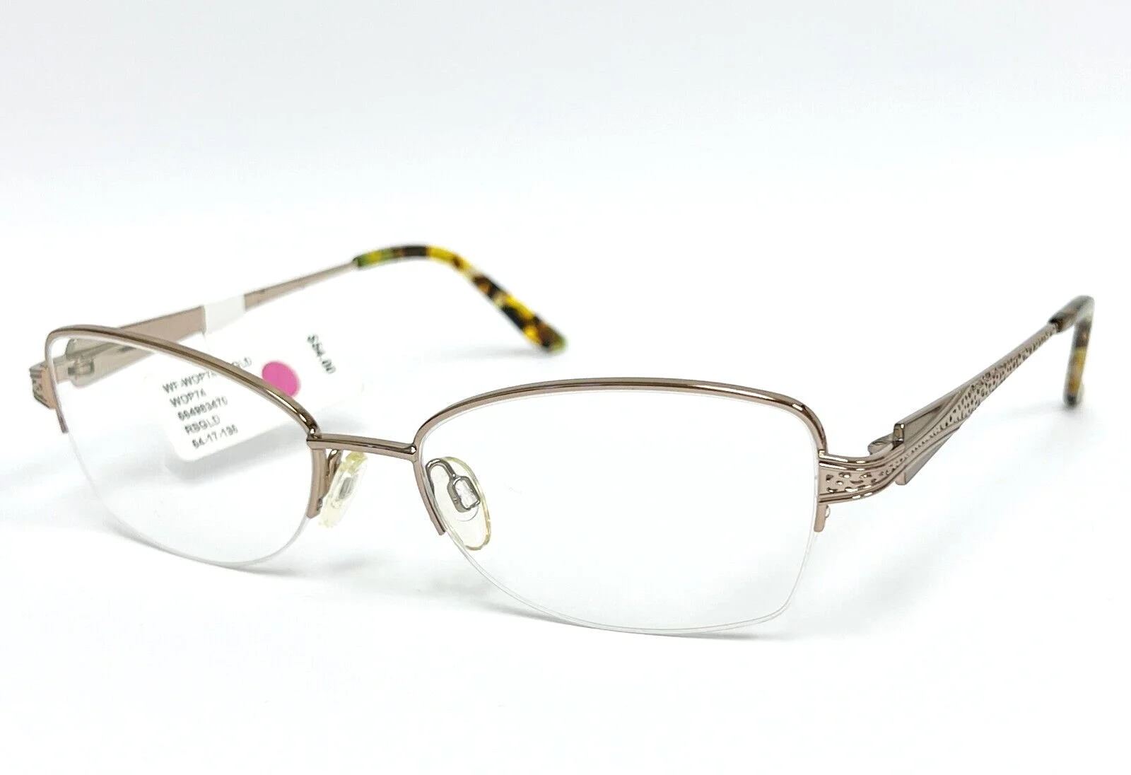 Women’s Rose Gold WOP74 Eyeglasses Frames 54-17-135 NEW