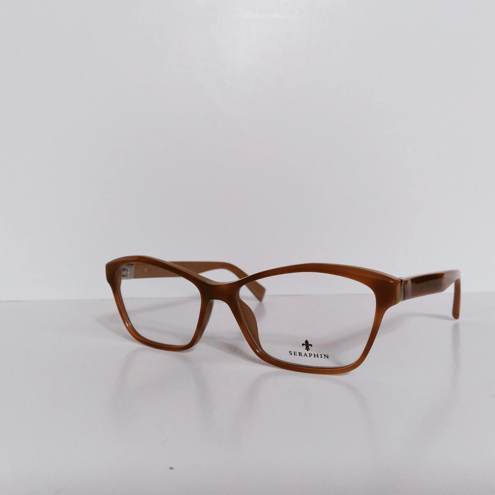 Womens Seraphin Summers Optical Designer Cat Eyeglasses Frames 55-15-140 Caramel 2