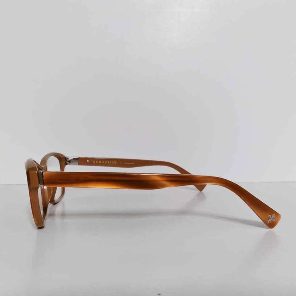 Womens Seraphin Summers Optical Designer Cat Eyeglasses Frames 55-15-140 Caramel 3