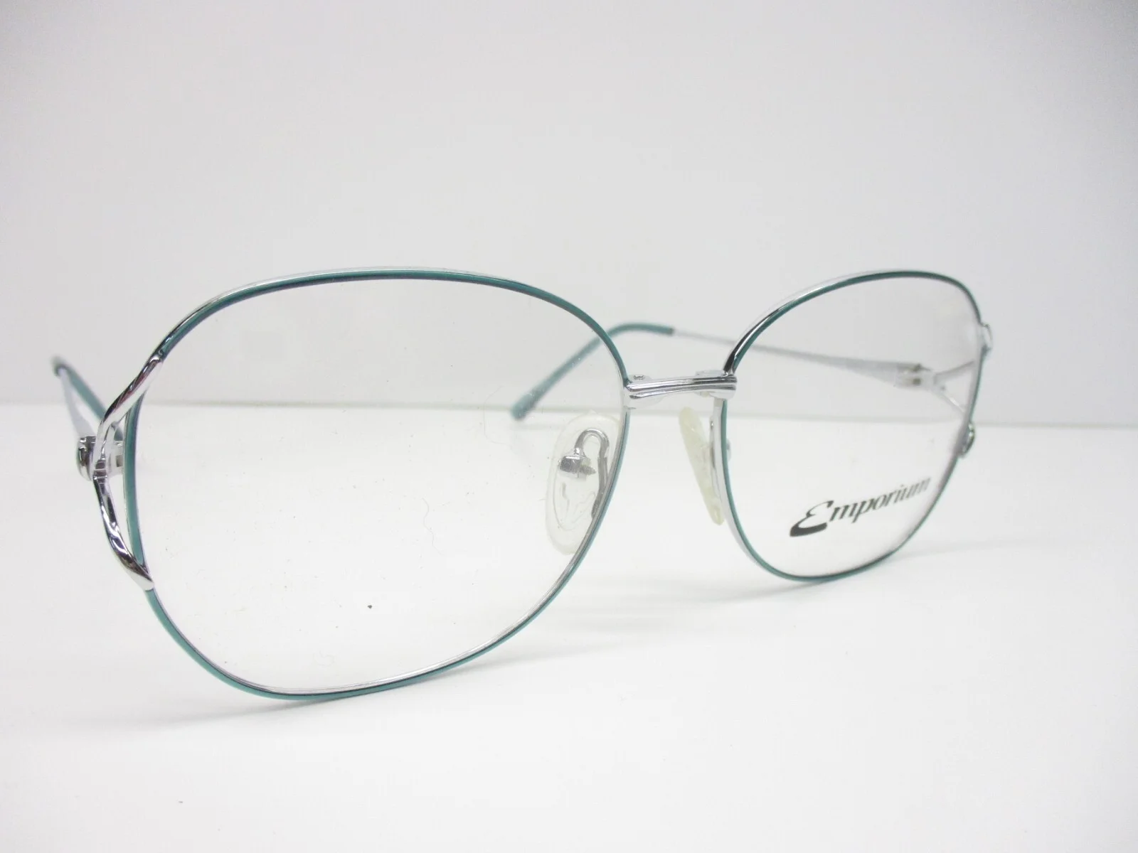 Womens Vintage Eyeglasses Liberty Emporium LE 114 Pale Blue Silver Italy NOS 55 3
