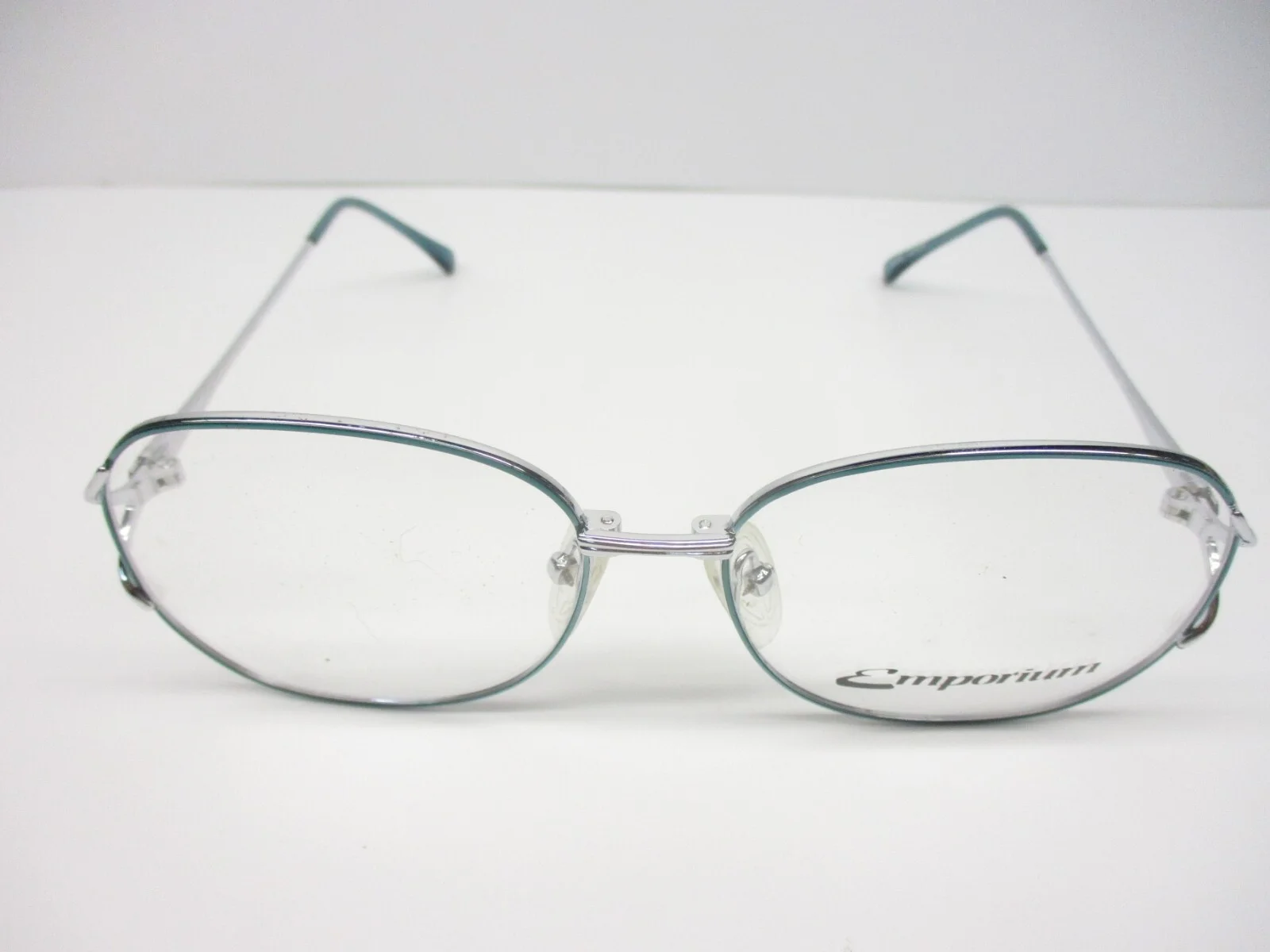 Womens Vintage Eyeglasses Liberty Emporium LE 114 Pale Blue Silver Italy NOS 55 4