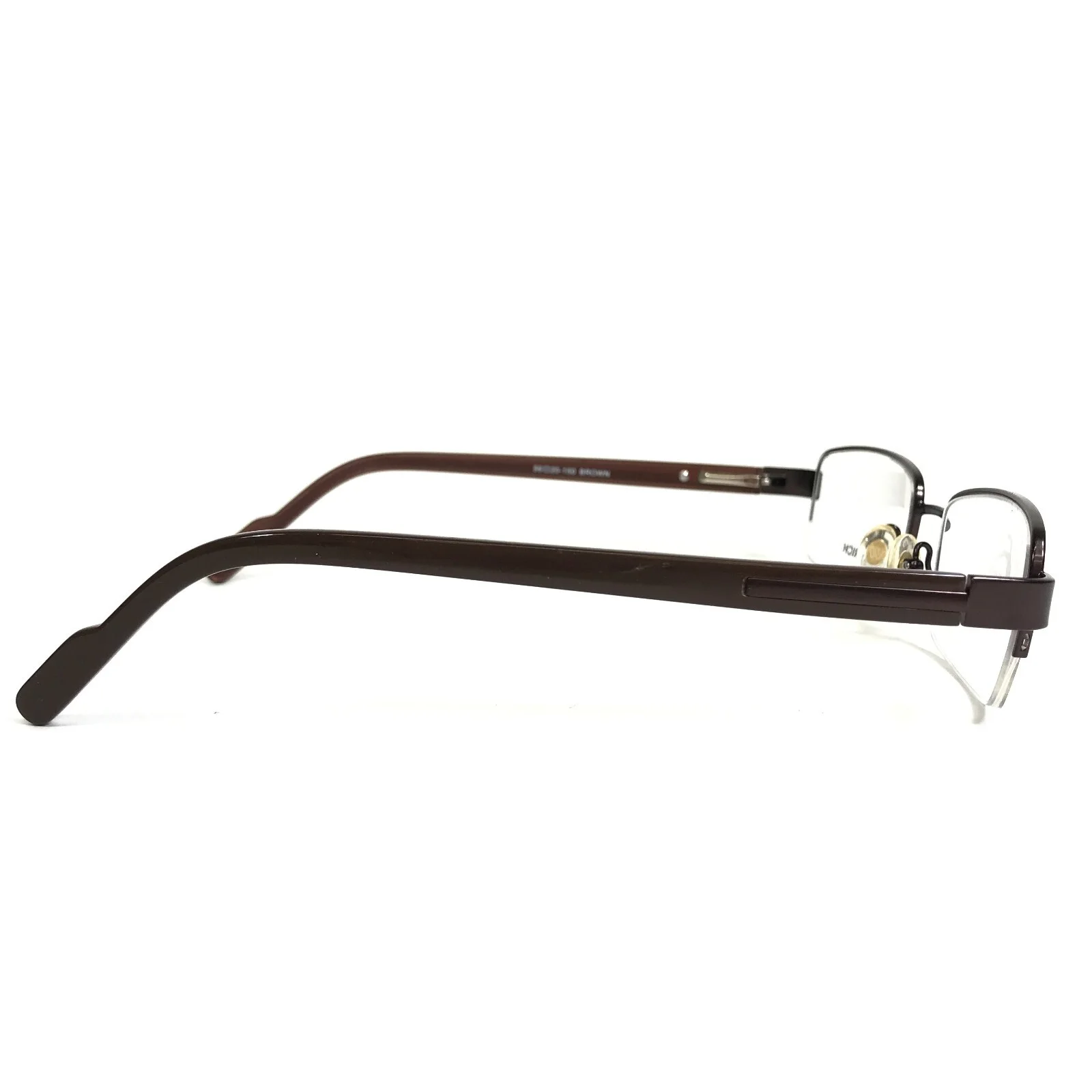 Woolrich Eyeglasses Frames 7812 BROWN Rectangular Half Rim 56-20-150 4