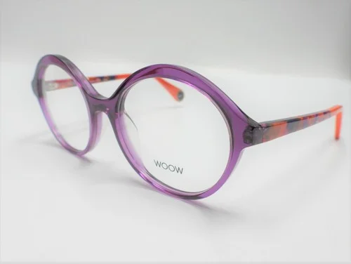 WOOW “Brand New 1” Eyeglasses Frame Italy Col 2091 Stained Glass Violet 51, 17-1 2