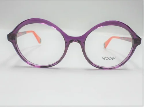 WOOW “Brand New 1” Eyeglasses Frame Italy Col 2091 Stained Glass Violet 51, 17-1 3