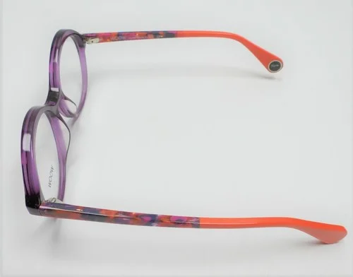 WOOW “Brand New 1” Eyeglasses Frame Italy Col 2091 Stained Glass Violet 51, 17-1 4