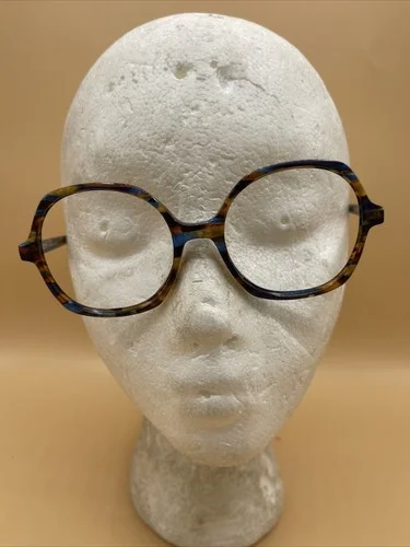 WOOW Super Cute 1 Eyeglasses Frames Col 3004 Brown Blue 51-17-140 Handmade italy