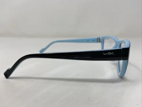 Work Sight MARKER 1602Z 55-15-140 Black/Cyan Full Rim Eyeglasses Frame Y881 4