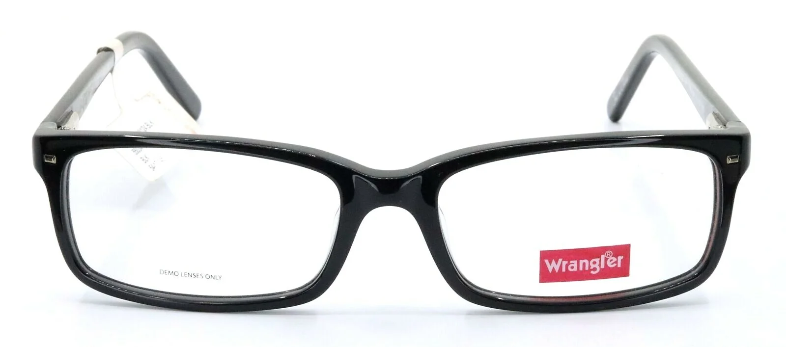 WRANGLER W124 BLK Black Rectangular Mens Full Rim Eyeglasses Frames 54-17-145 2