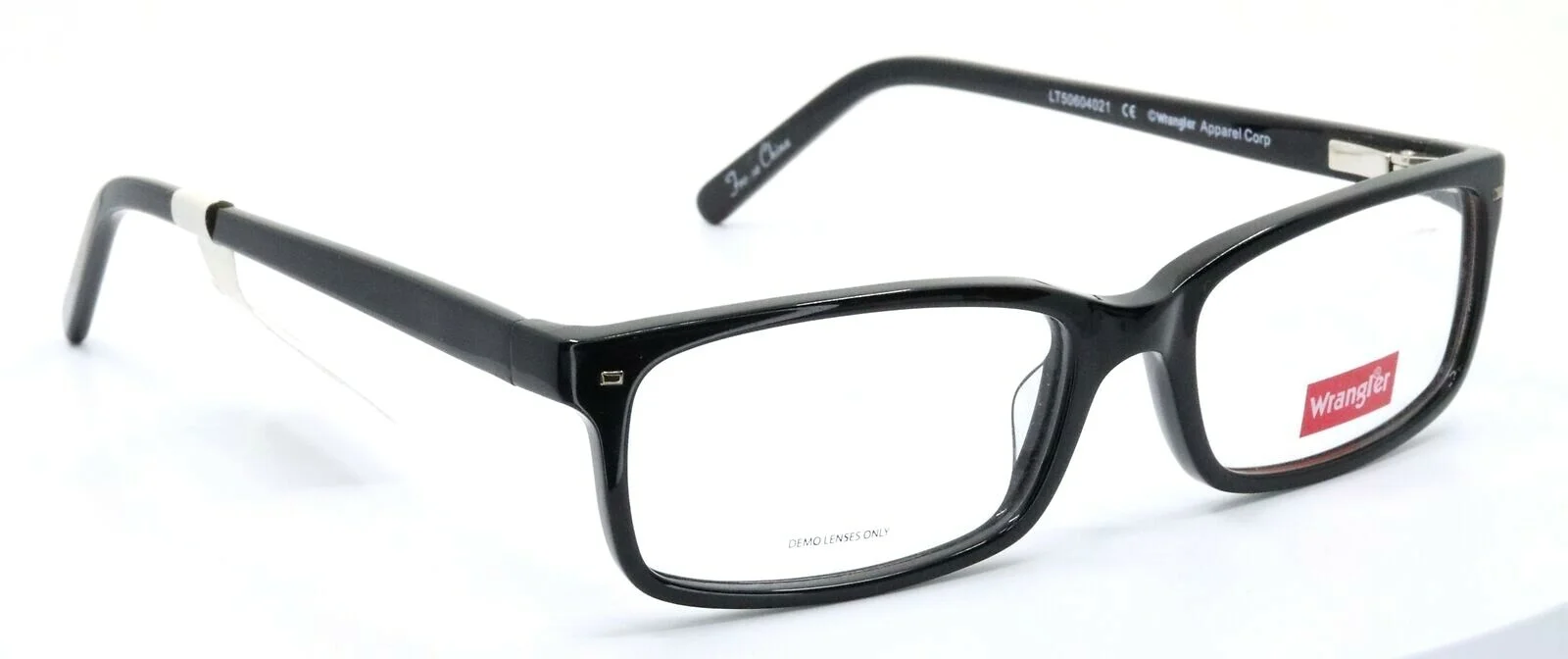 WRANGLER W124 BLK Black Rectangular Mens Full Rim Eyeglasses Frames 54-17-145 3