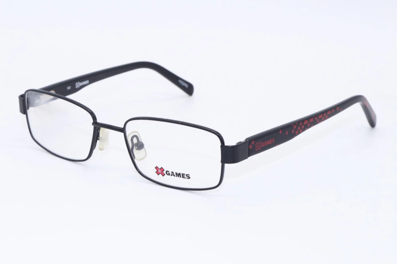 X GAMES AIR TIME 001 BLACK RED DESIGNER AUTHENTIC FRAMES EYEGLASSES 46-16
