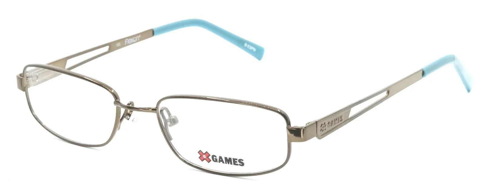 X GAMES BOARD 210 Brown Rectangular Kids Full Rim Eyeglasses Frames 48-17-135