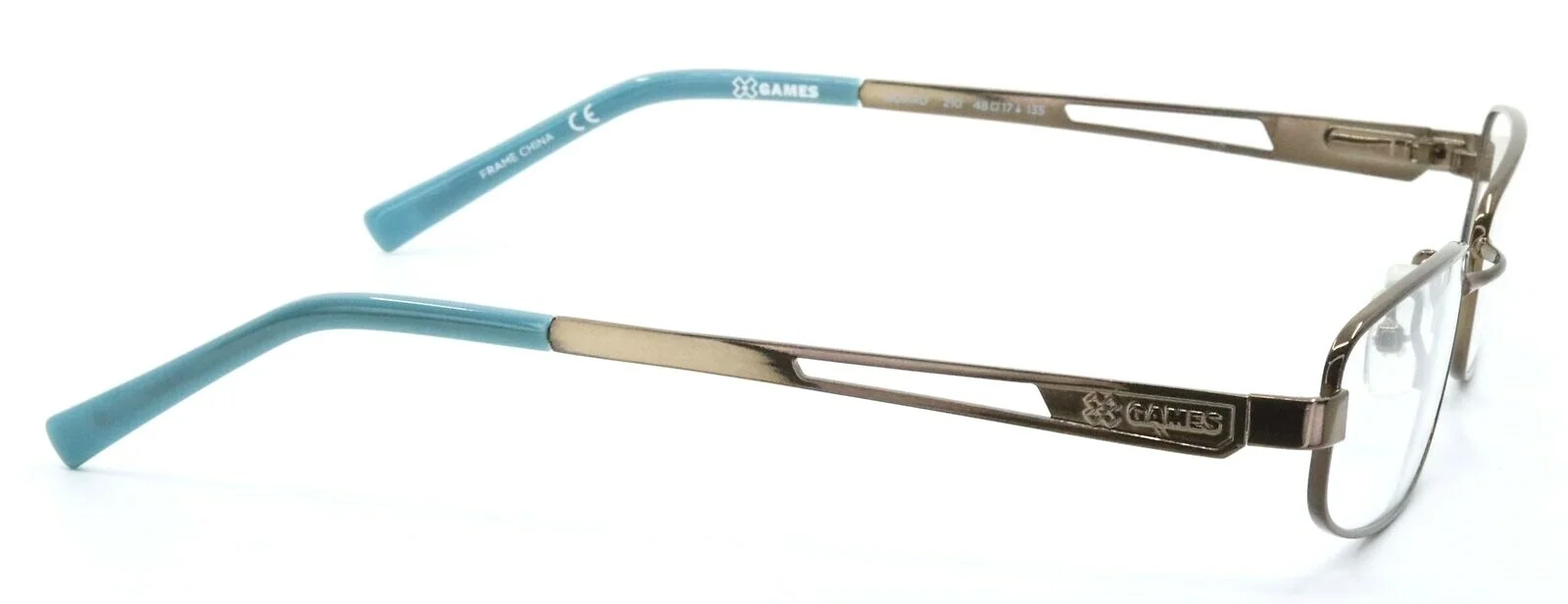 X GAMES BOARD 210 Brown Rectangular Kids Full Rim Eyeglasses Frames 48-17-135 4