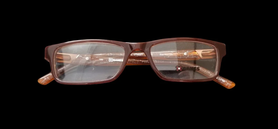 X-GAMES Real Street 210 Eyeglasses Frames Plastic Brown 49-16-135 Full Frame 2