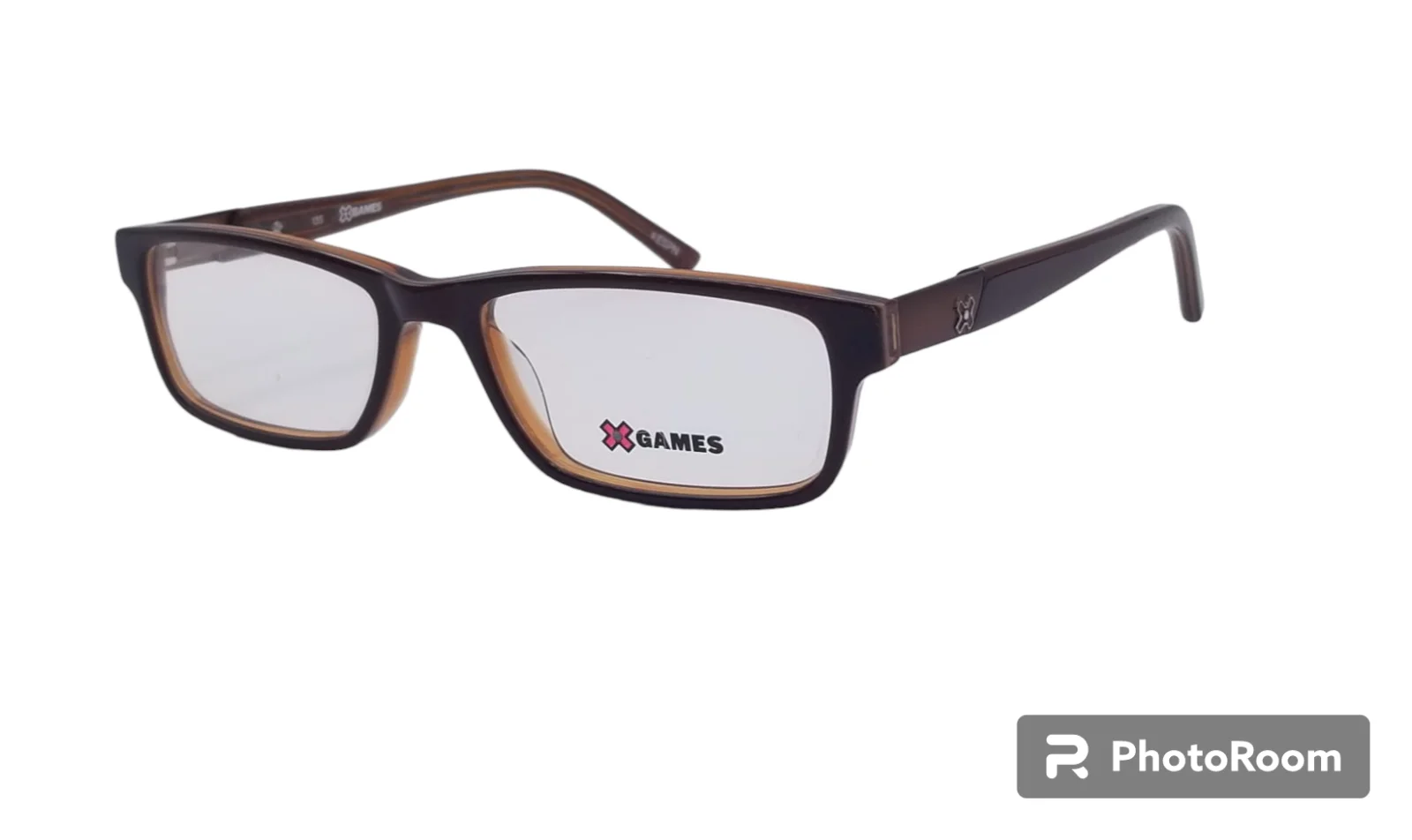 X-GAMES Real Street 210 Eyeglasses Frames Plastic Brown 49-16-135 Full Frame 4