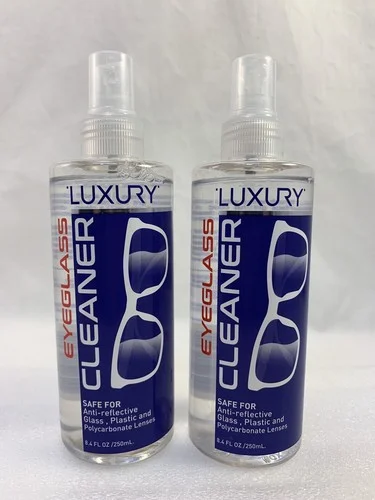 x2 Luxury eyeglass cleaner spray 8.4 floz safe for anti-reflective glass plastic