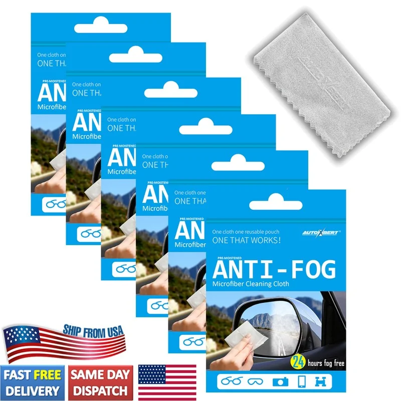 x6 Anti Fog Glasses Goggle Defogger Vision Care Cloth Lens Wipe Spray Eyeglass/ 2