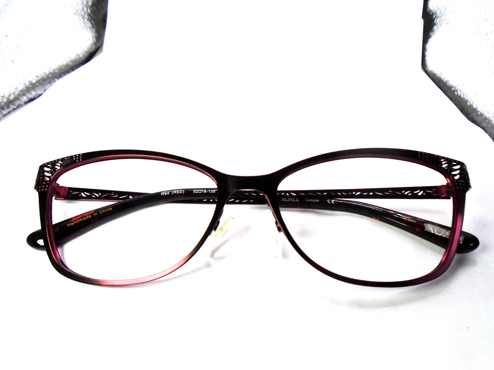 XOXO Casper Red 52-16-135 Womens Metal Cateye Eyeglasses Frames 3