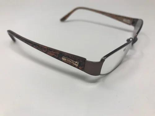 XOXO Eyeglass WINK frames Brown 52-17-135 Havana Missing Nose Pads ET35