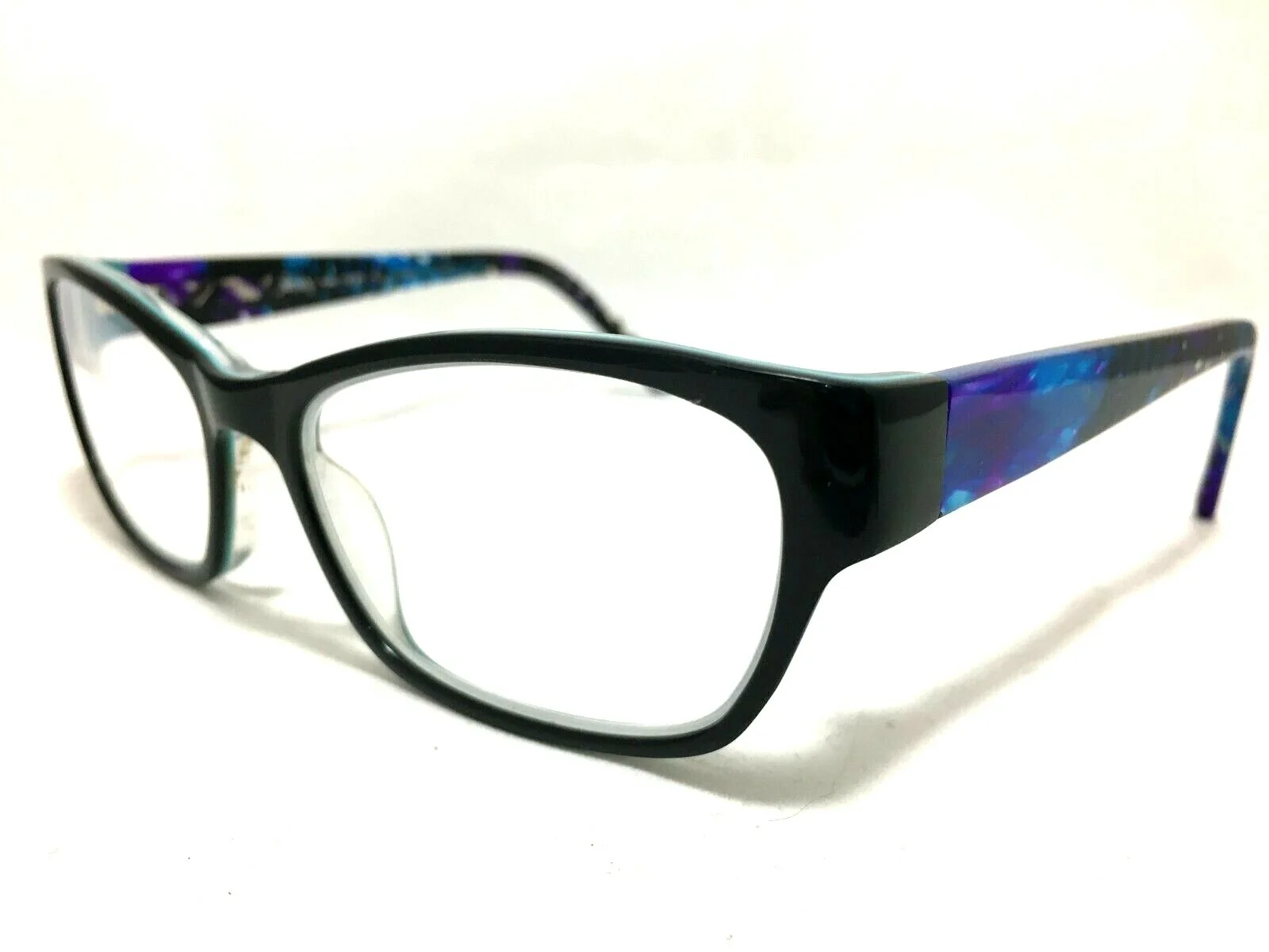 XOXO Fave Eyeglasses Frame Black Blue 52-16-135 Used