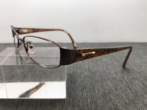 XOXO Wink Eyeglasses 52-17-135 Gold Black Pattern Frames ED87 2