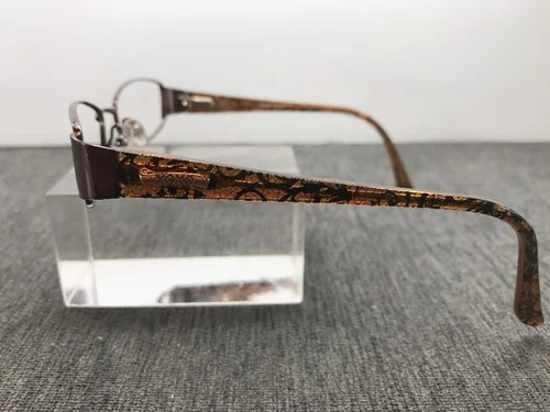 XOXO Wink Eyeglasses 52-17-135 Gold Black Pattern Frames ED87 3