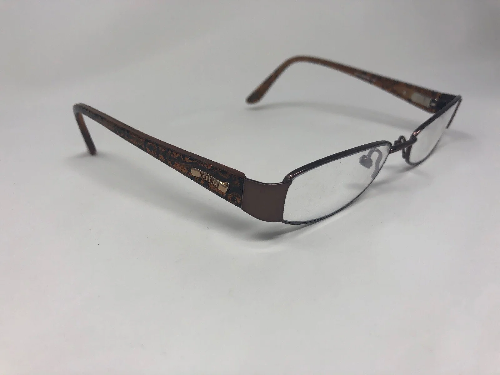 XOXO “WINK” Eyeglasses Frame Petite 52-17-135 Brown Polished 578 4