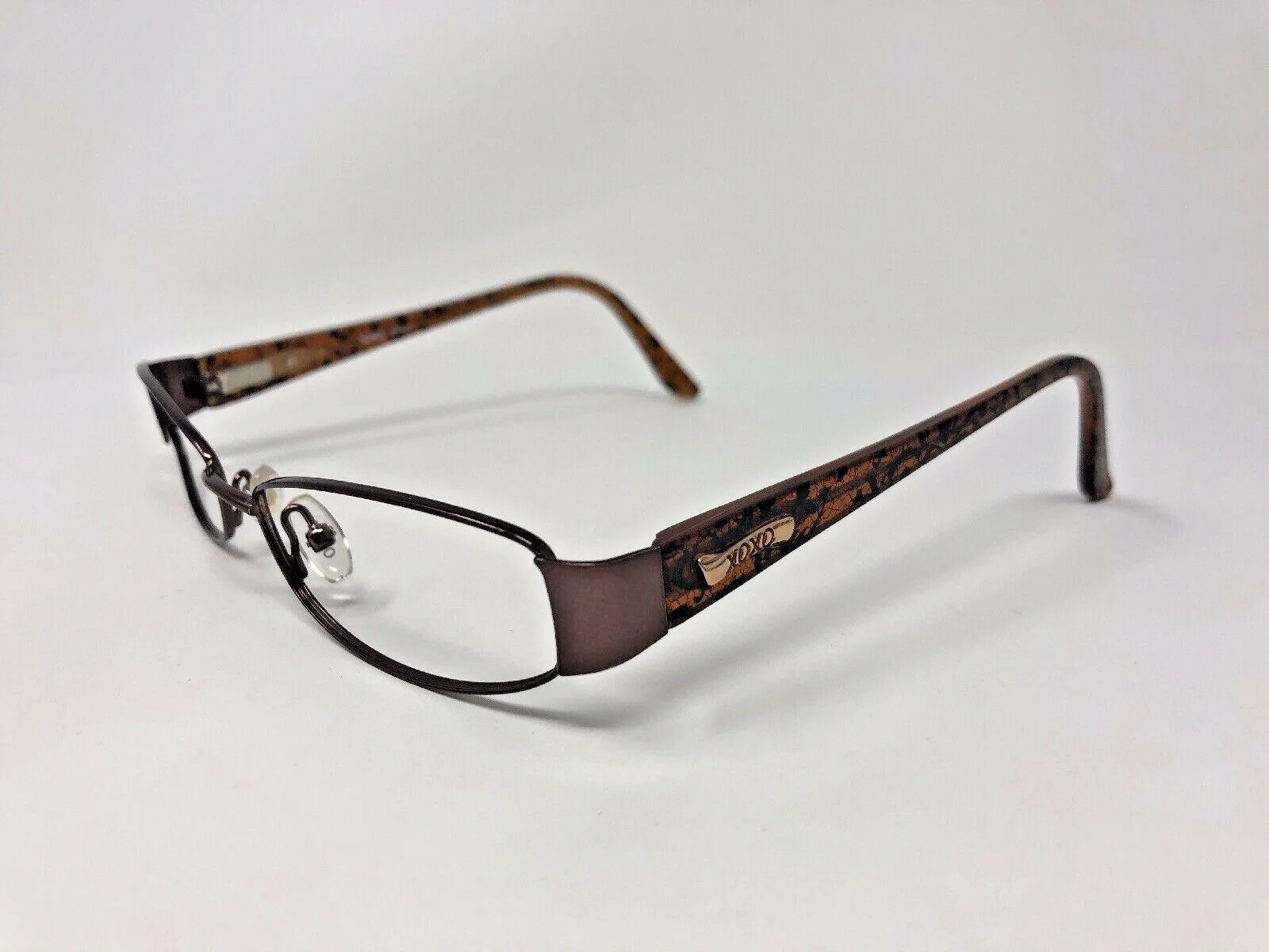 XOXO “WINK” Eyeglasses Frame Petite 52-17-135 Dark Brown/Crystal VY82