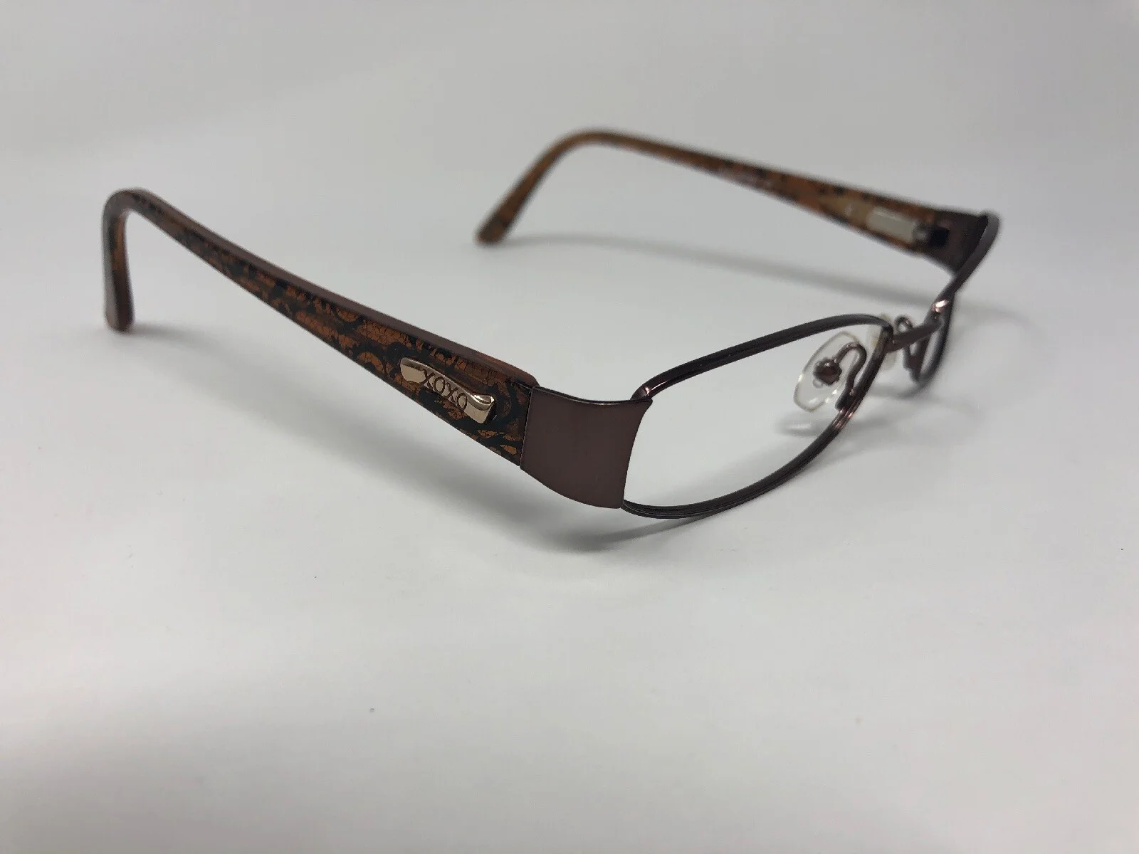 XOXO “WINK” Eyeglasses Frame Petite 52-17-135 Dark Brown/Crystal VY82 4