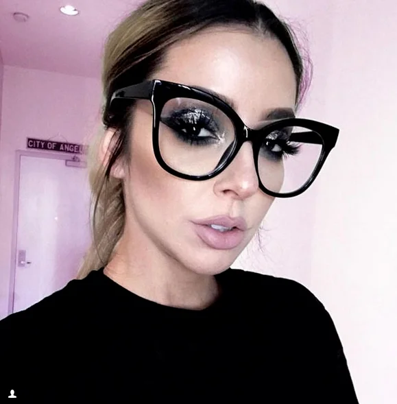 XXL OVERSIZED Cat Eye MISS GORGEOUS Clear Eyeglasses Glasses COMPUTER LENS