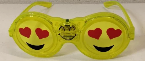 Yellow Novelty Emoji Light Up Eyeglasses Frames