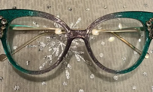 Zeelool Cat Eye glasses frames GLITTER Rhinestones OH MY!