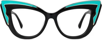 Zeelool Unique Cat Eye Glasses Frame for Women with Non-prescription Clear Lens