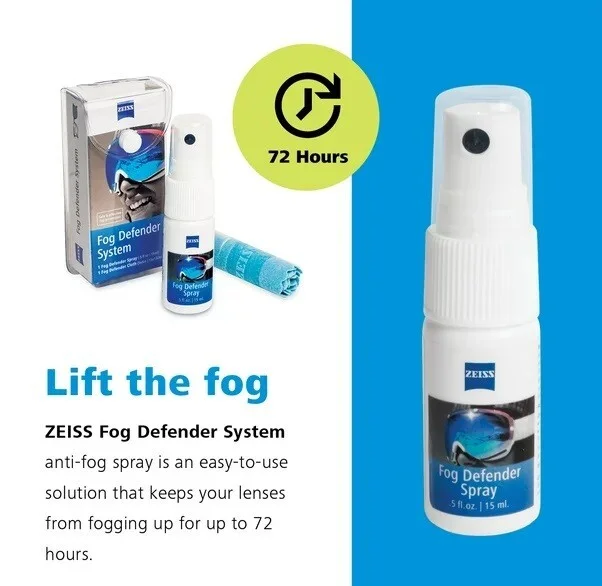 ZEISS Fog Defender System,Anti-Fog Spray & Wipe Lens Cleaner Kit for Eye Glasses 3