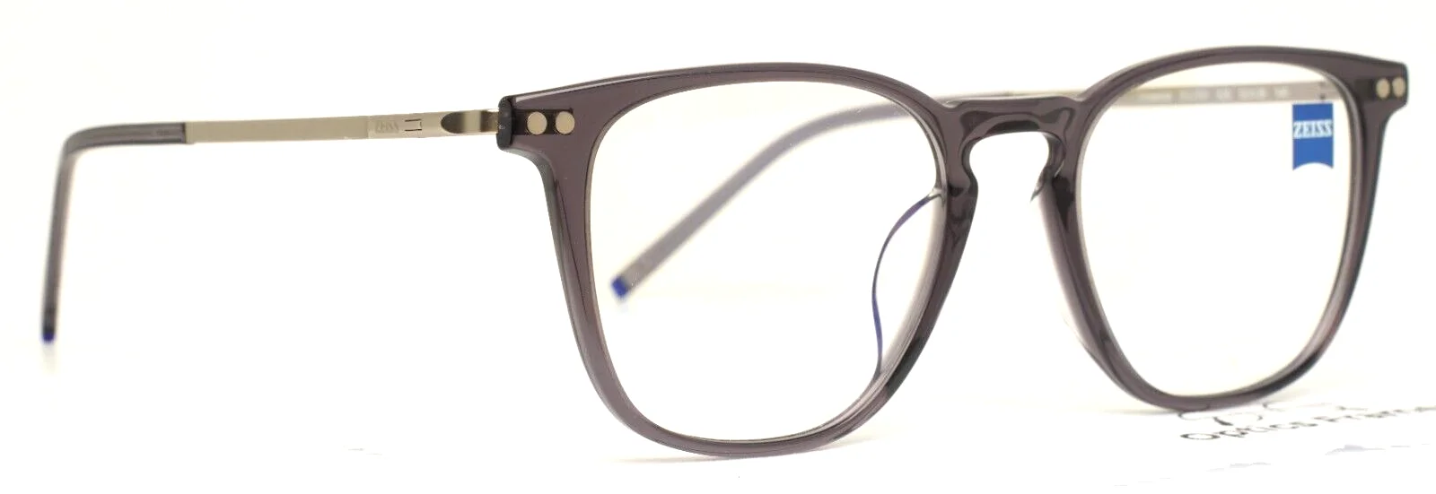 ZEISS OPTICAL ZS22701 020 Crystal Smoke Mens Square Eyeglasses 52-20-145 B:43 3