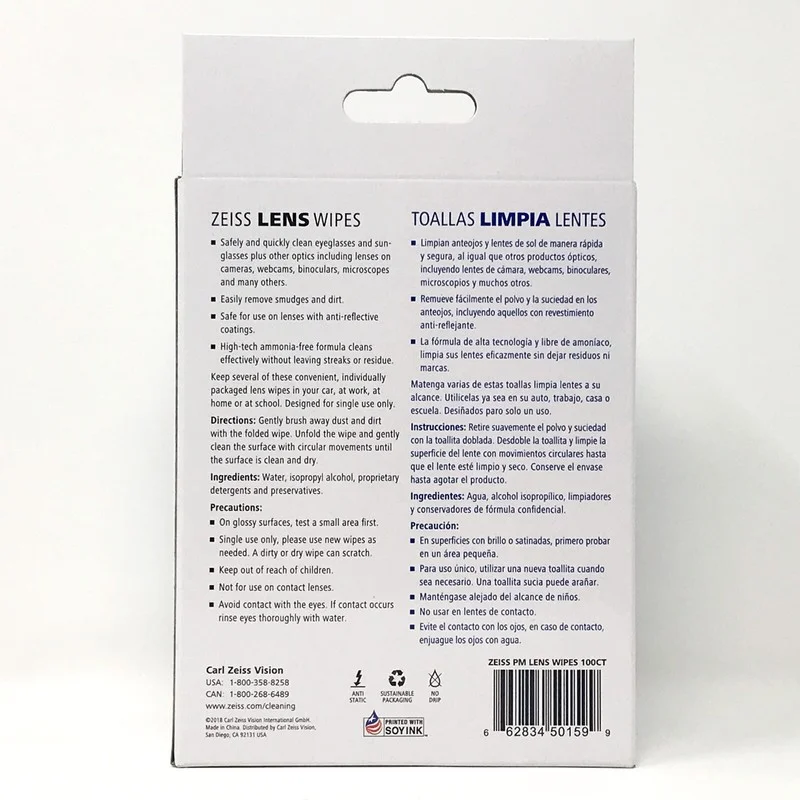 Zeiss Pre-Moistened Lens Cleaning Wipes Eyeglass Camera 6 4