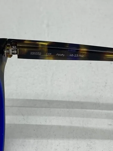 ZEN Akafy Blue Tortoise Eyewear Glasses Partial Frames Clear Lens 220332 C01 4