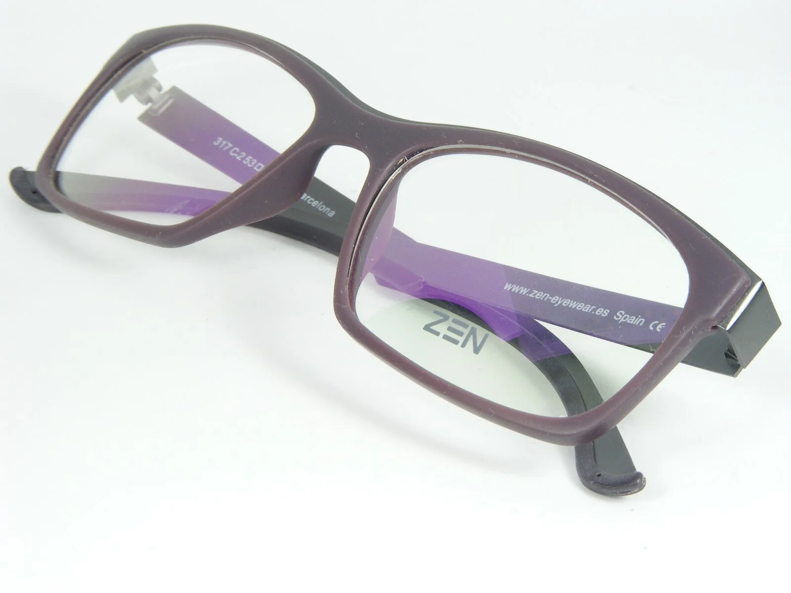 Zen BARCELONA 317 2 MAUVE /GUNMETAL EYEGLASSES GLASSES FRAME 53-17-136mm Spain 4