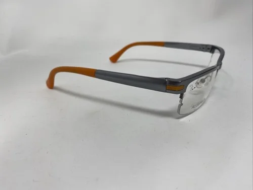ZEN BARCELONA EYEGLASS FRAME 340 c1 55/18 SPAIN ALUMINUM SILVER ORANGE &044 3