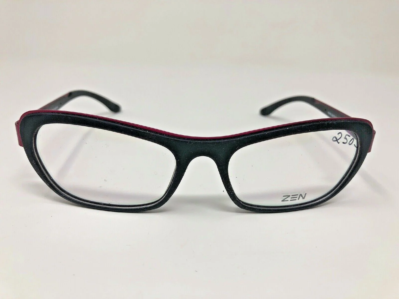 ZEN BARCELONA EYEGLASSES FRAME 327 C 4 52-17 Spain Black Pink Rubber Metal O905
