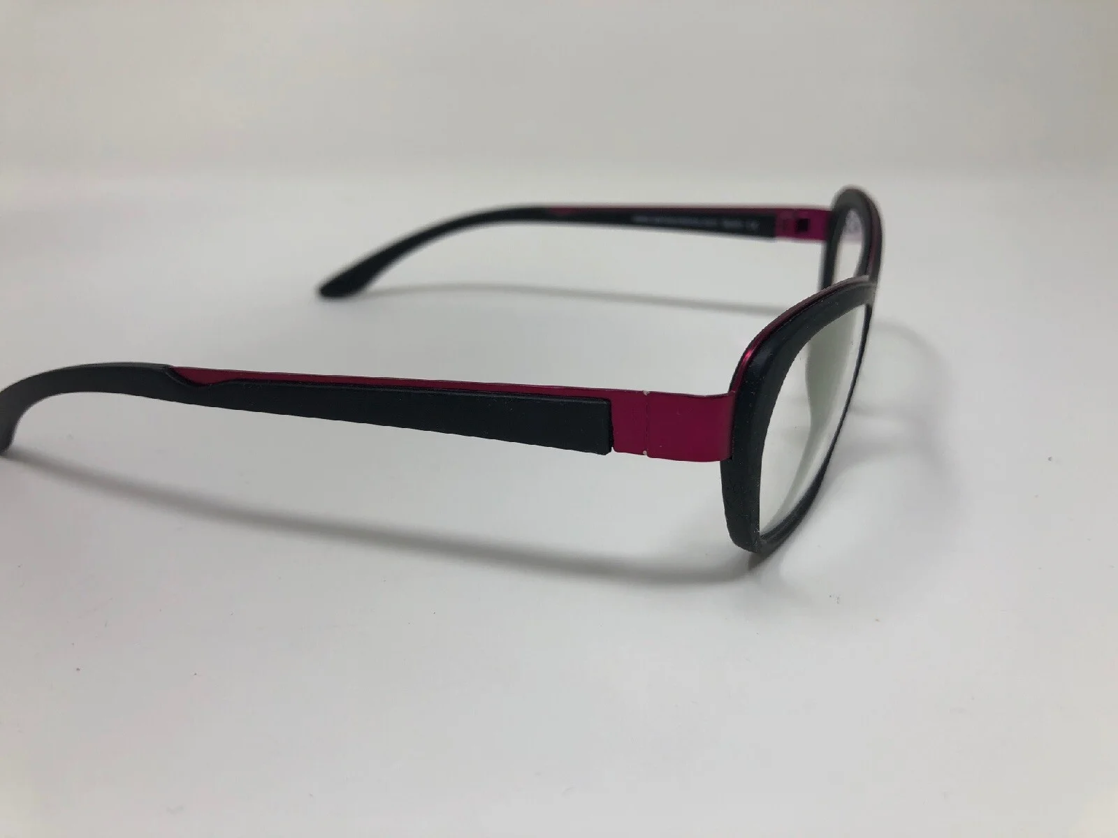 ZEN BARCELONA EYEGLASSES FRAME 327 C 4 52-17 Spain Black Pink Rubber Metal O905 4