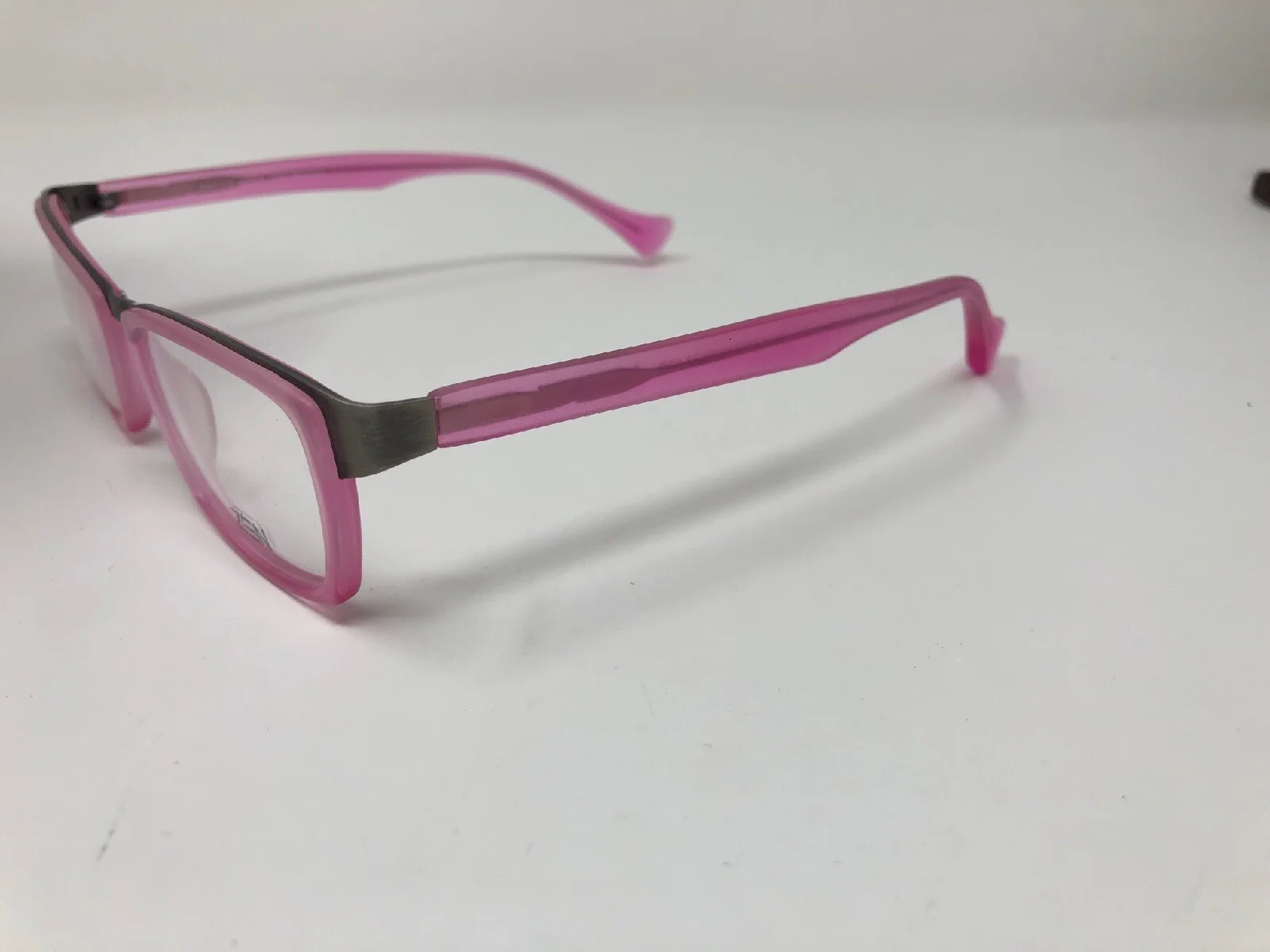 Zen Barcelona Eyeglasses Frame Spain Z341 C.5 52-18 Frost Pink/Gunmetal YL67 2