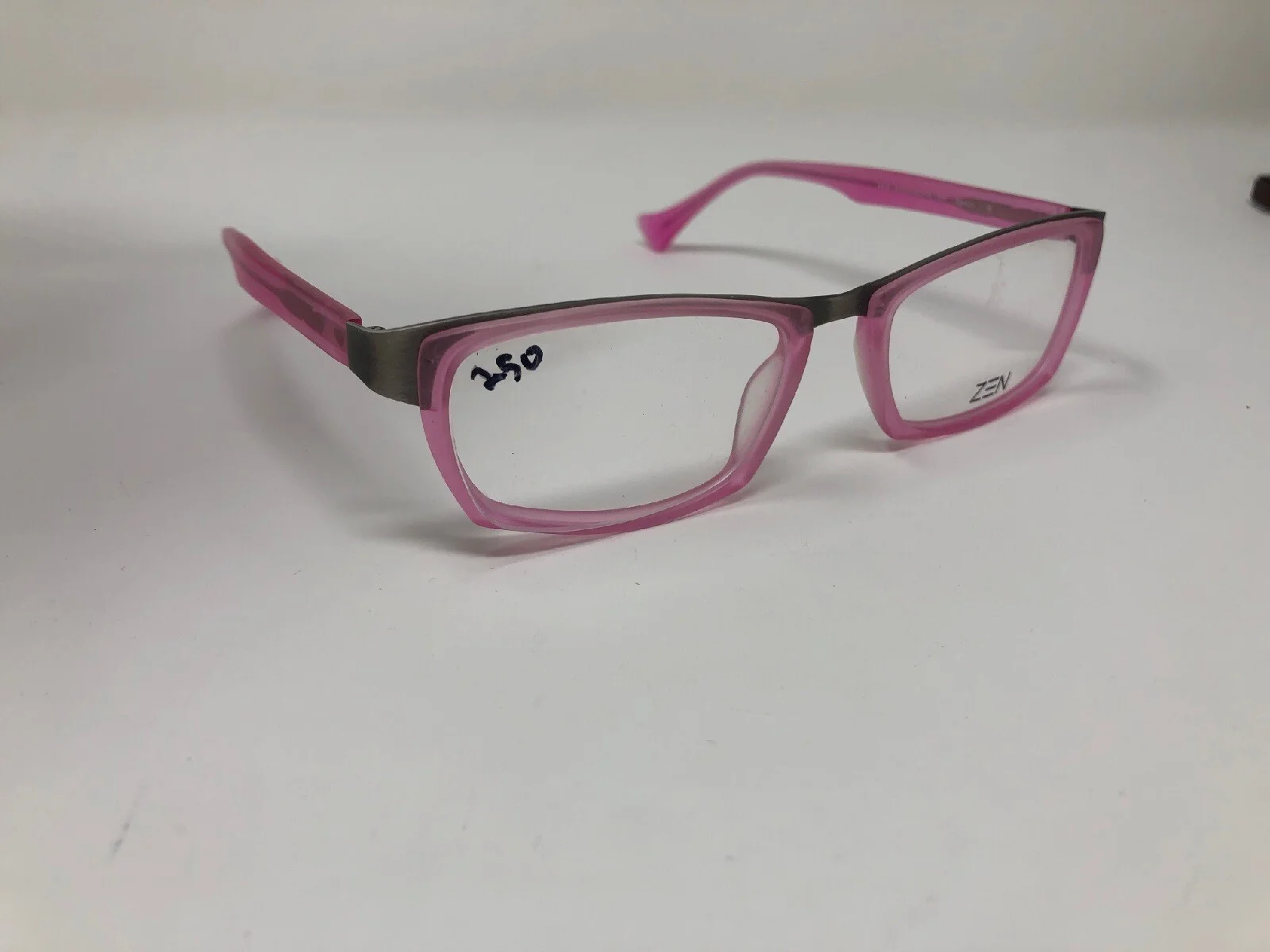 Zen Barcelona Eyeglasses Frame Spain Z341 C.5 52-18 Frost Pink/Gunmetal YL67 3