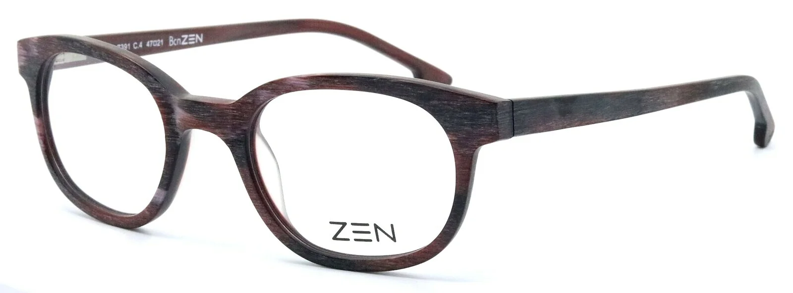 ZEN Barcelona Z391 C4 Rose Wood Horn Oval Eyeglasses Frame 47-21-141 Spain