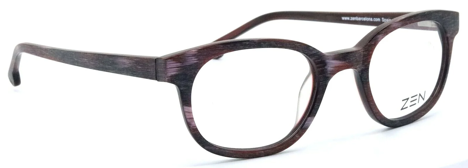 ZEN Barcelona Z391 C4 Rose Wood Horn Oval Eyeglasses Frame 47-21-141 Spain 3